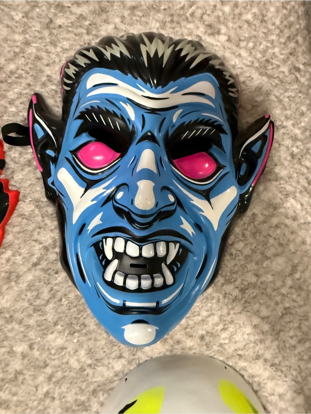 Set of 4 Target Brand Neon Halloween Monster Masks - Picture 6 of 7